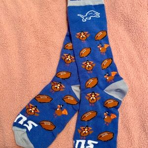 Detroit Lions Mens Thanksgiving Turkey Socks